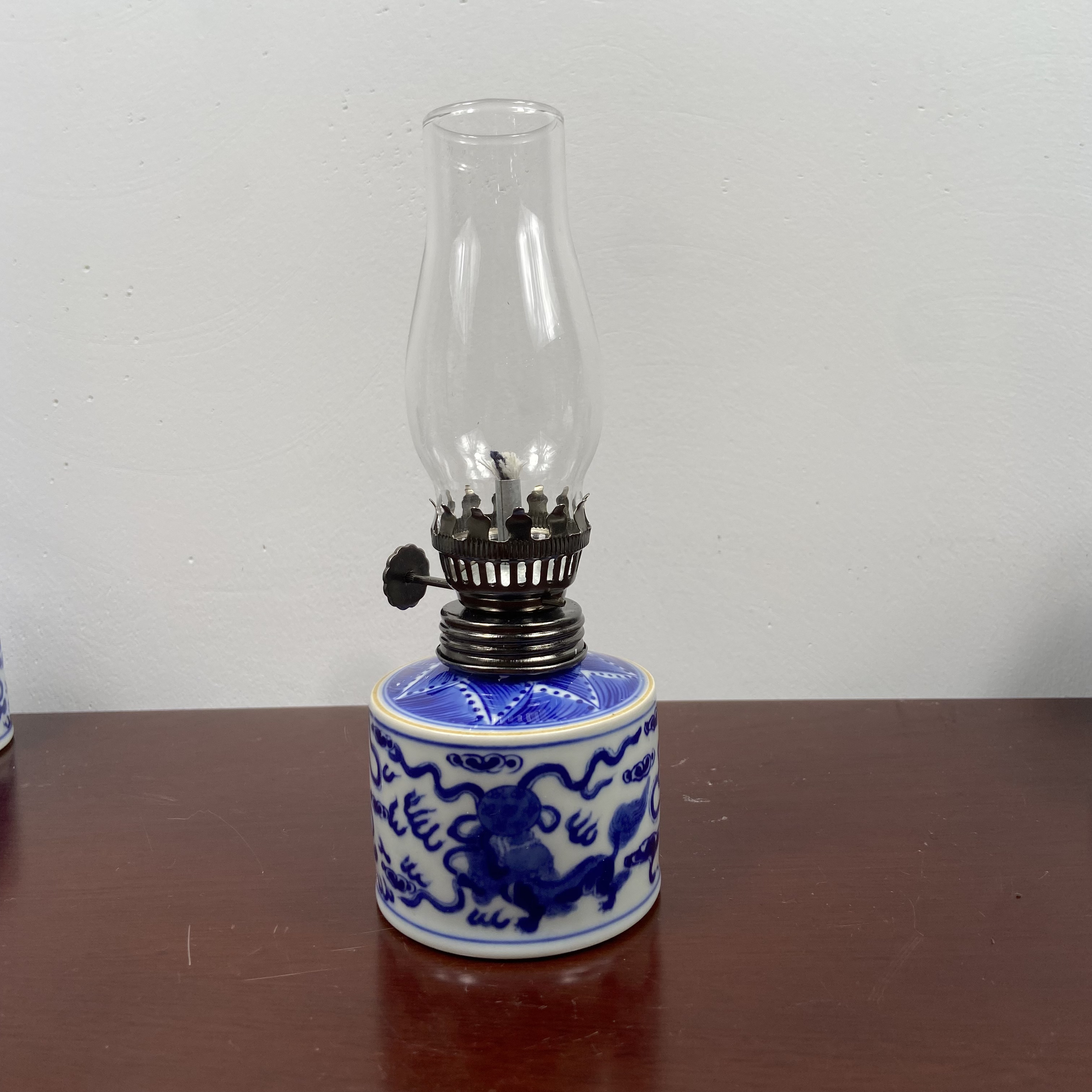 陶瓷酥小灯老式复古怀旧灯盏中式茶室摆件茶餐厅氛围灯狮子绣球