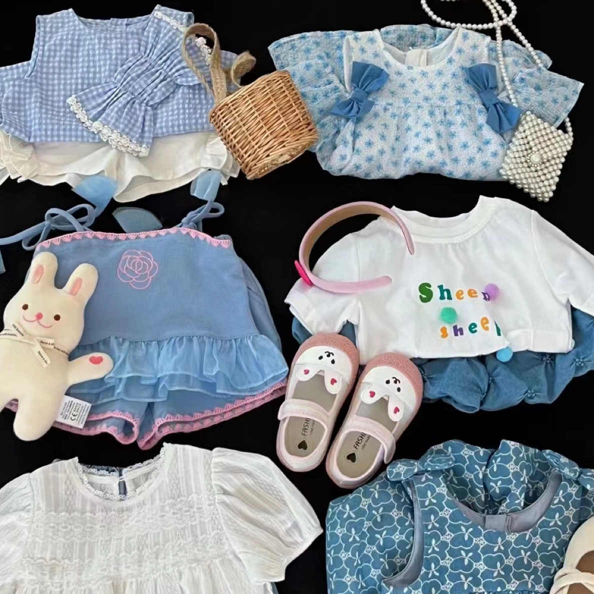 儿童时尚洋气短袖套装