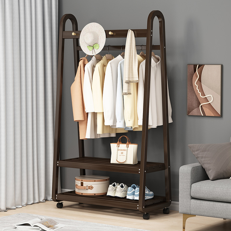 落地式挂衣架卧室衣帽架床边晚上放衣神器客厅衣服置物架2024新款