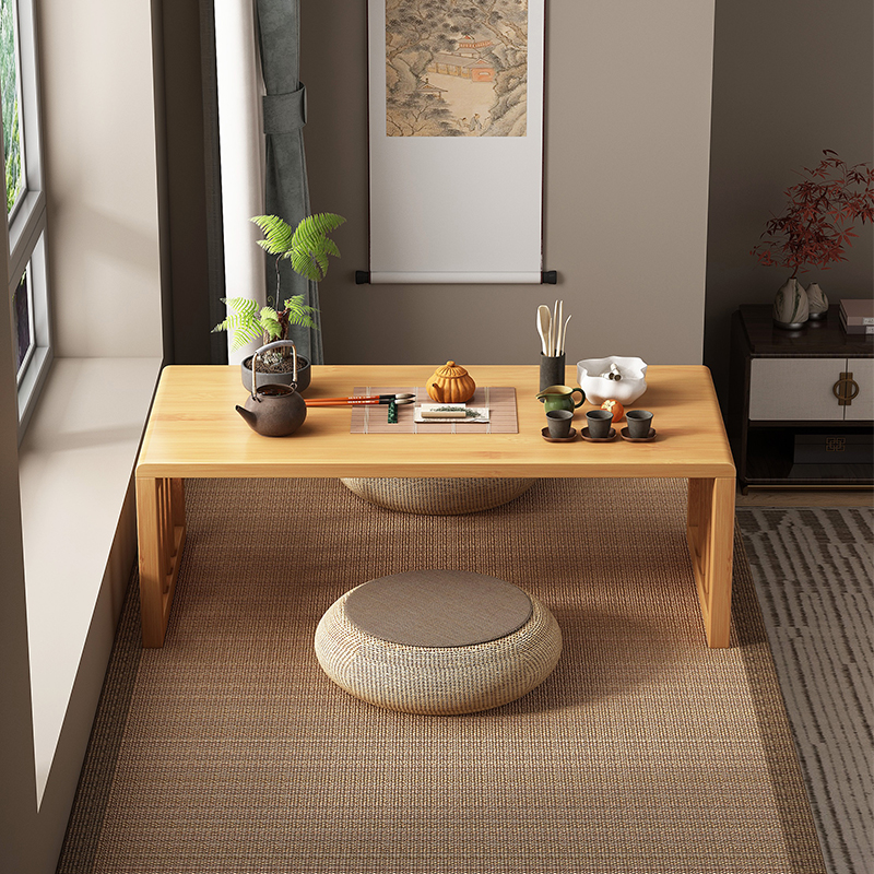 飘窗小桌子家用炕桌榻榻米茶桌可折叠茶几非实木窗台矮桌日式炕几