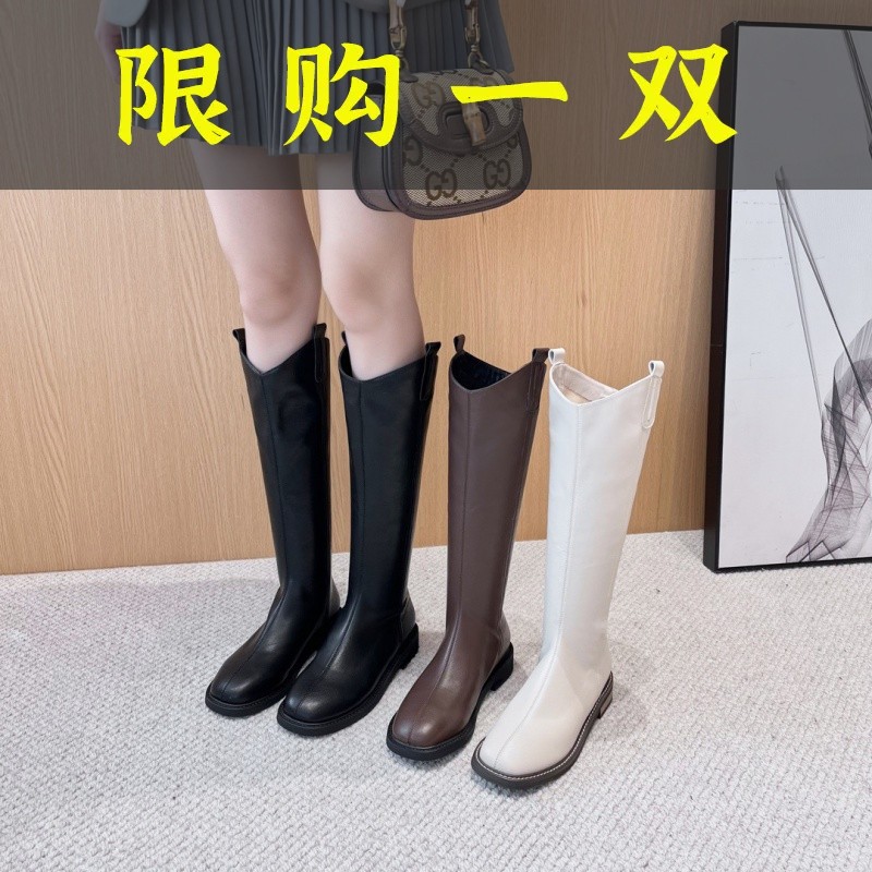 红蜻蜓牌215-8/215-25 百搭长筒筒靴 秀气时尚潮流长靴跟高2.5