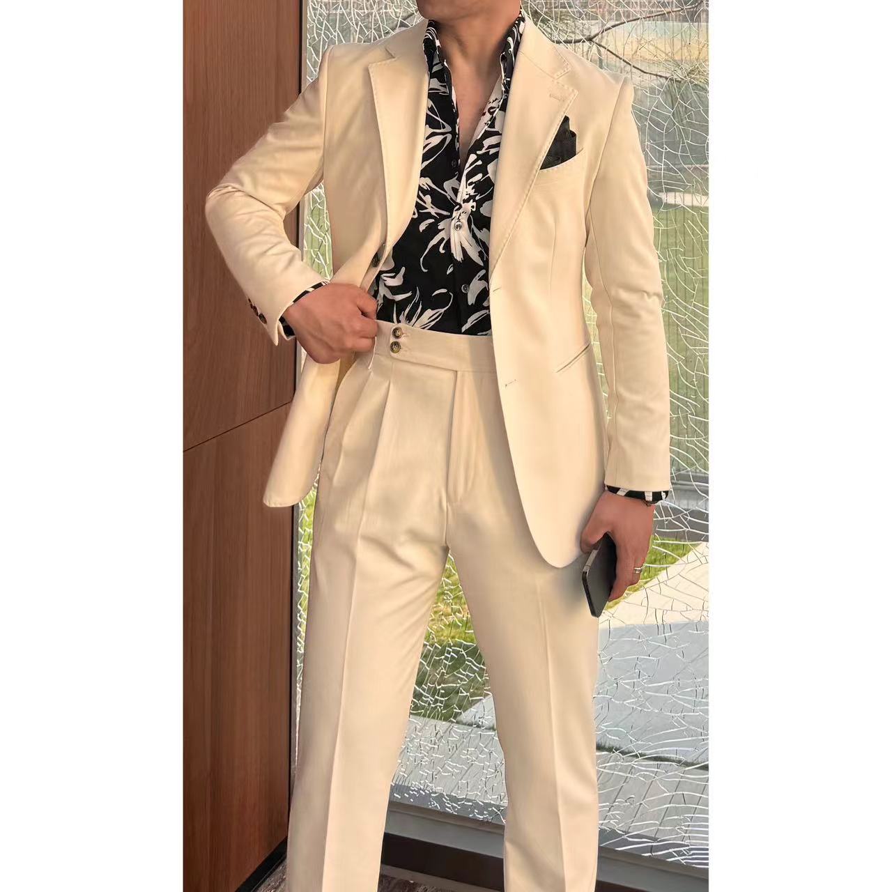 花伦 - 上新 四季款 平驳领 西装单排套装