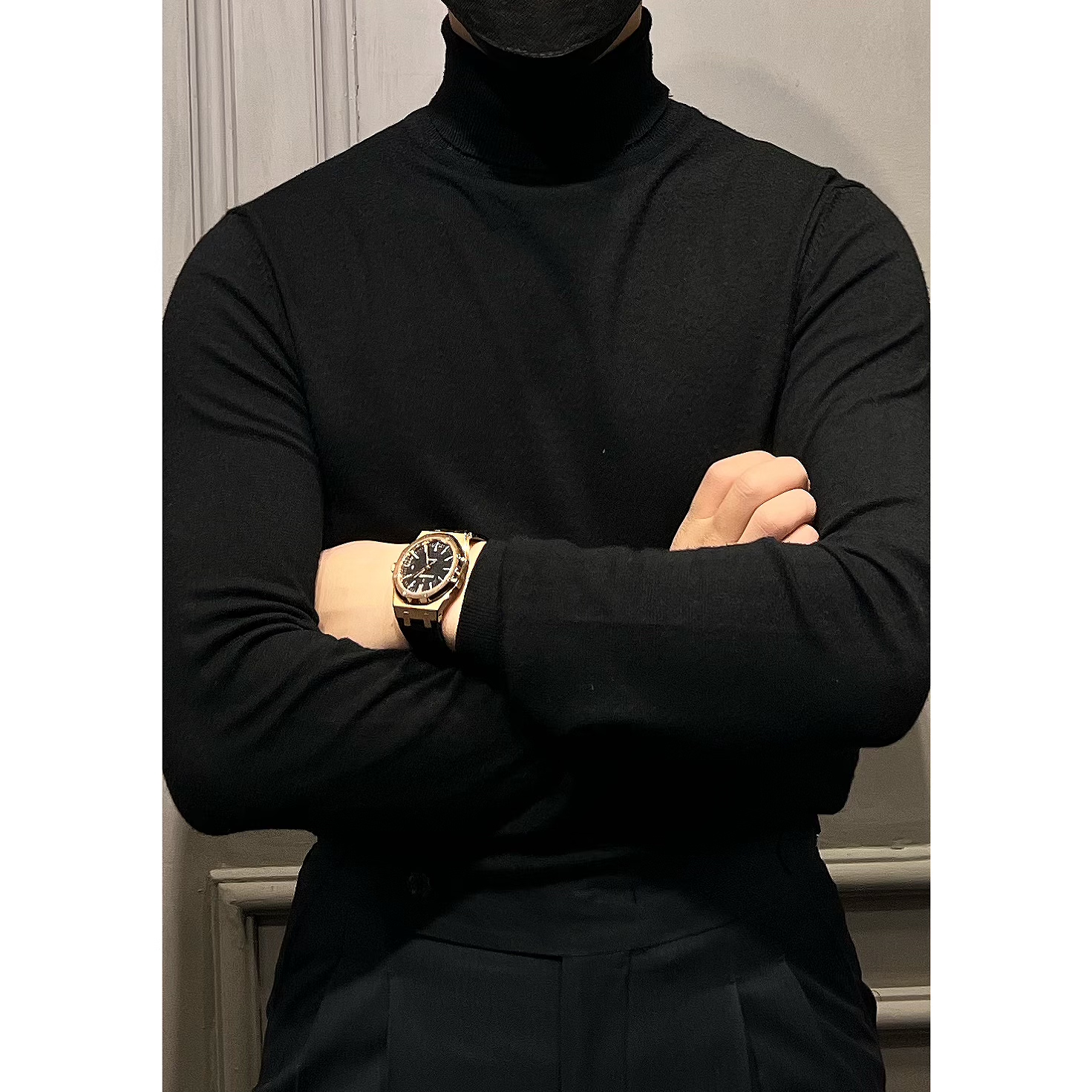 花伦 - 上新  黑色高领毛衣打底款  、商务休闲