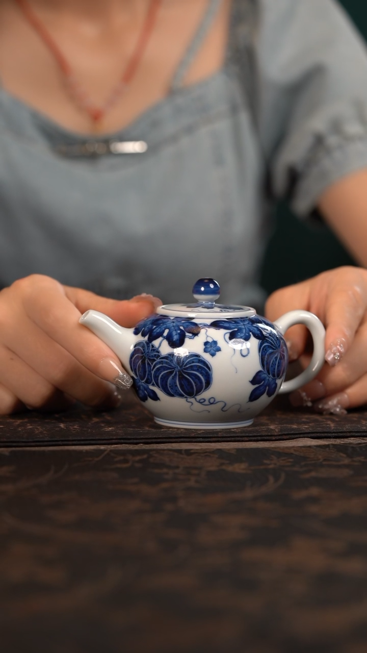 【闪购商品】杯洪印慕明折枝南瓜壶