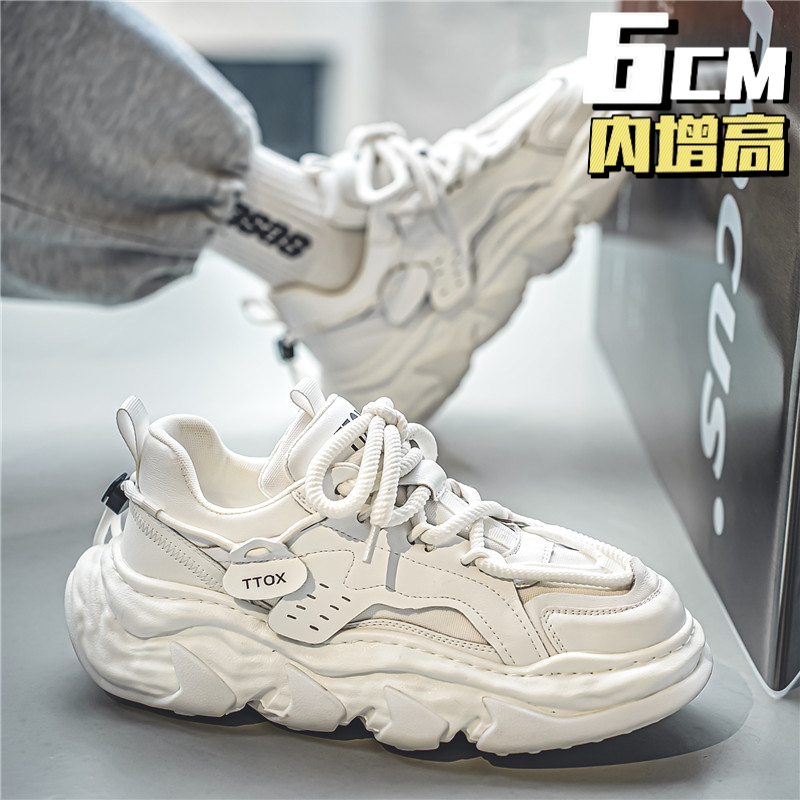 莆田新款冬季内增高男鞋溶解厚底老爹鞋上班运动鞋时尚休闲潮鞋