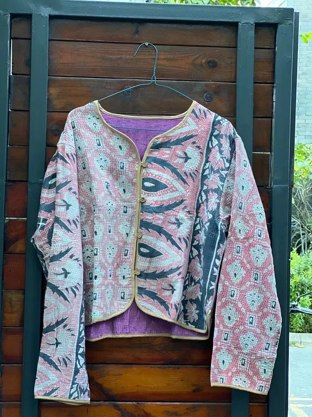 印度古布刺子木扣外套 随机花色 拍下默认随机