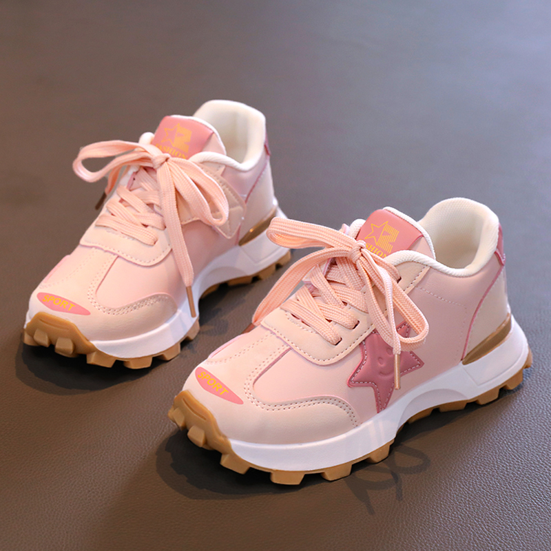 李宁潮鞋童鞋女童运动鞋2023秋季新款儿童软底跑步老爹潮鞋中大童