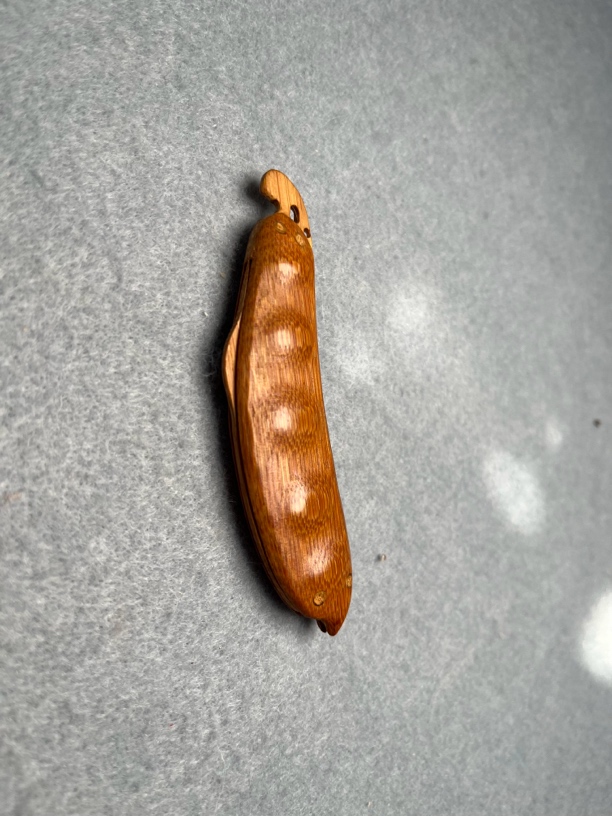 福豆裁纸刀/剔筠轩出品/竹文玩/多年老玉竹