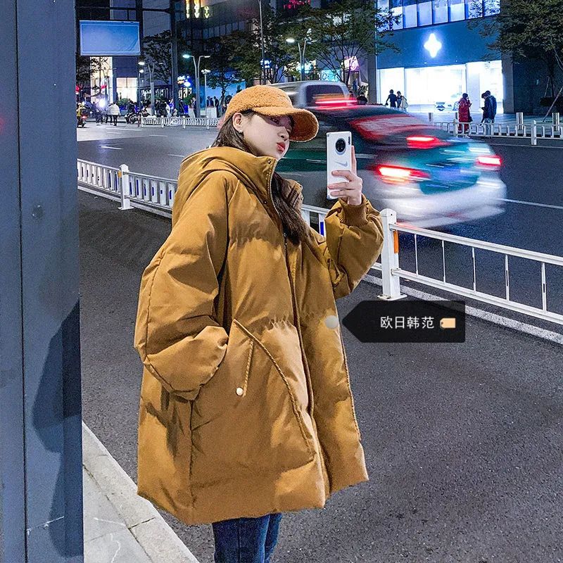 冬季新款羽绒（棉）服女中长款2023年冬季新款韩版宽松加厚情侣学