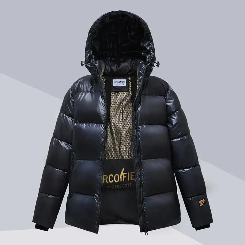 冬季新款黑金情侣短款羽绒（棉）服男女时尚显瘦短款连帽冬季加