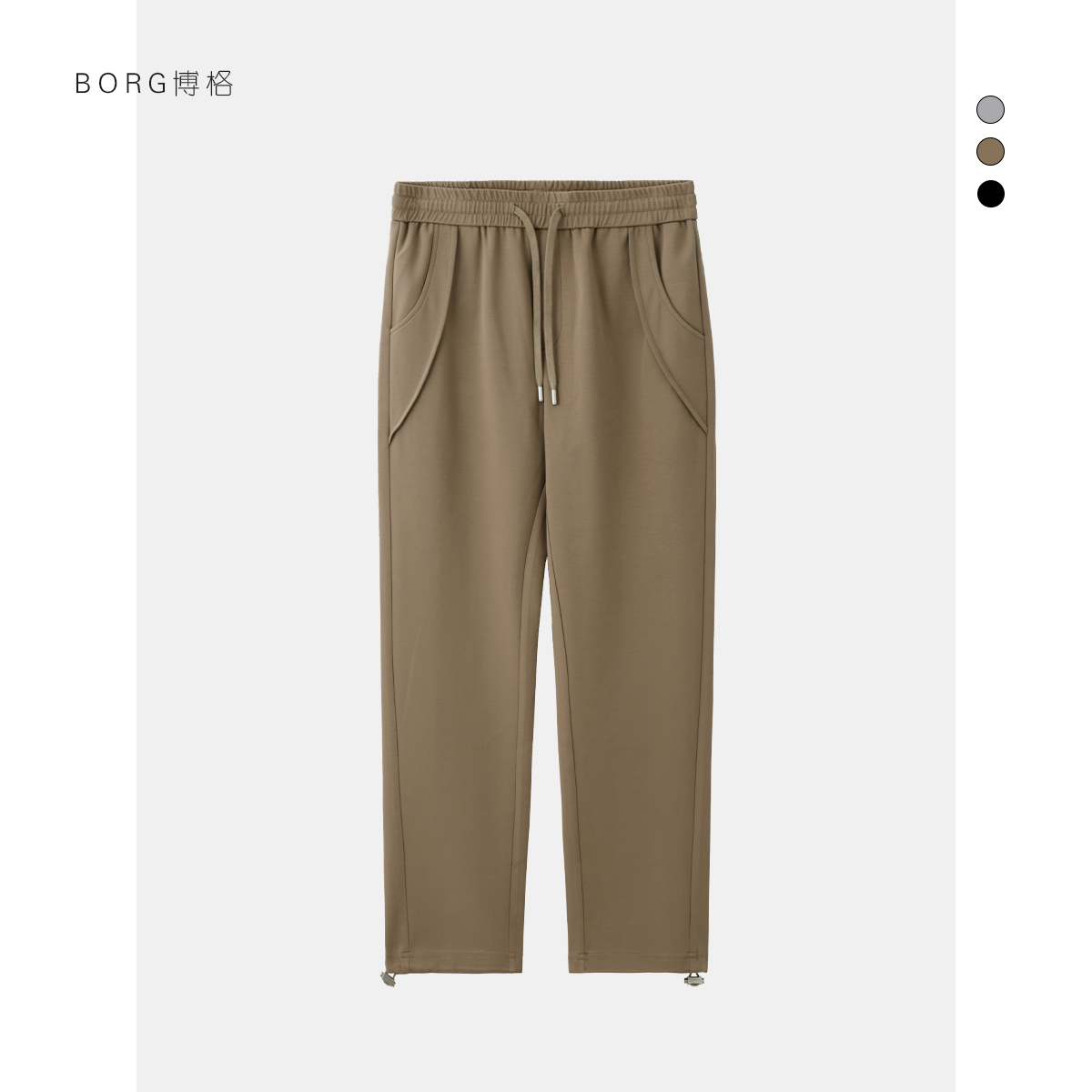 设计款卫裤男春秋季韩版宽松直筒裤抽绳松紧腰男士时尚百搭休闲裤