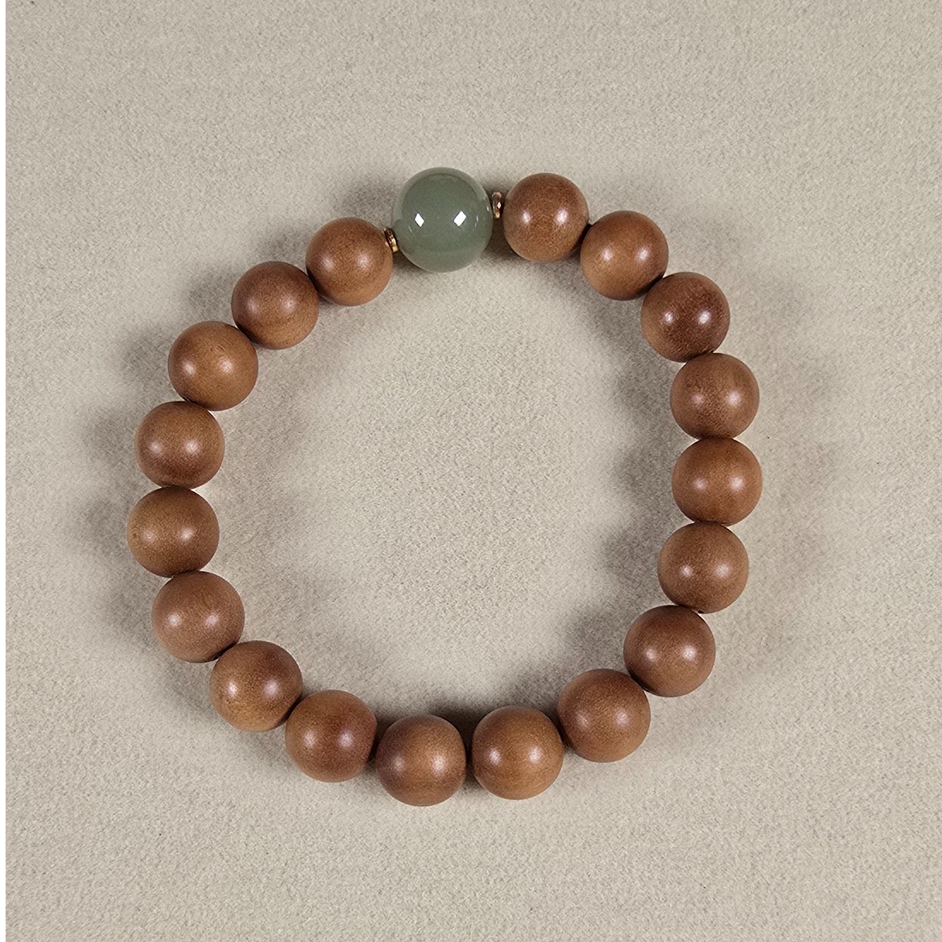 印度老山檀香   1.0搭配碧玉圆珠