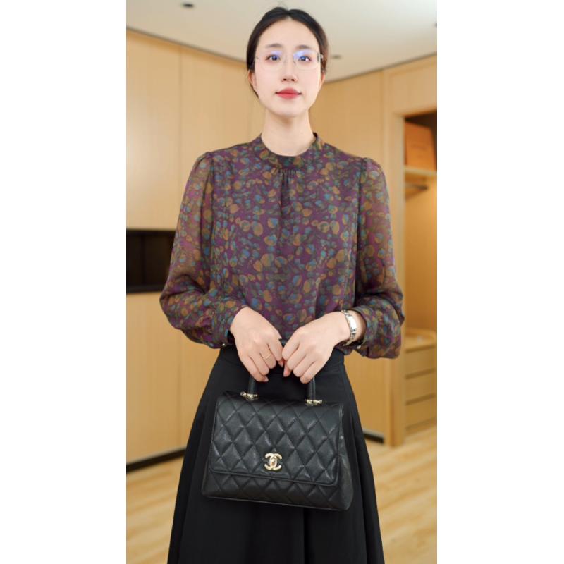 漂亮春夏长袖碎花新款时尚洋气秋冬2024秋季宽松冰丝肚子上档次MM