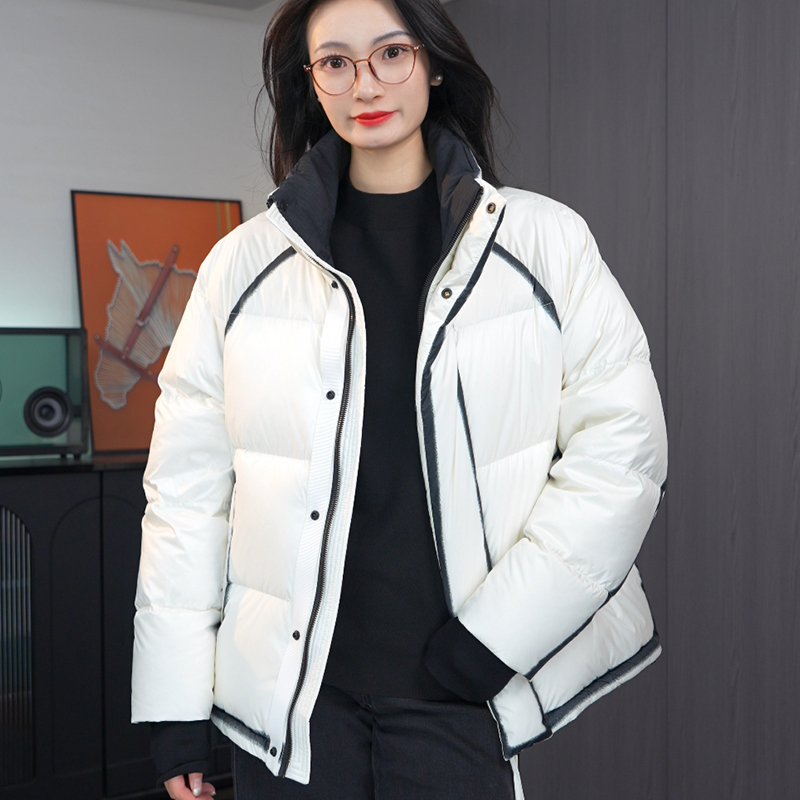 亨尼顿男士冬季轻奢白鸭绒外套夹克休闲连帽羽绒服23687