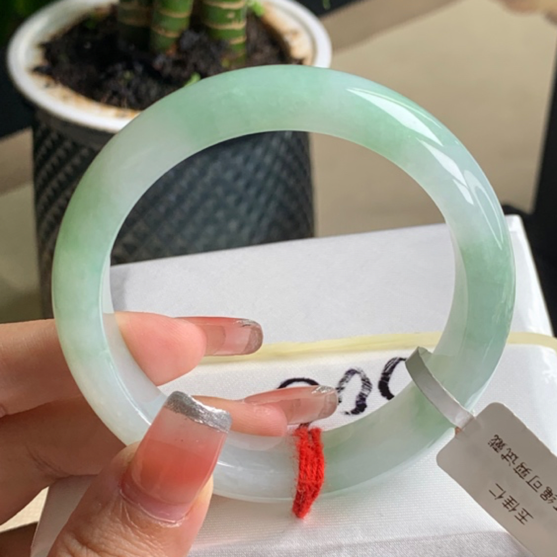 缅甸天然翡翠A货正圈53.8