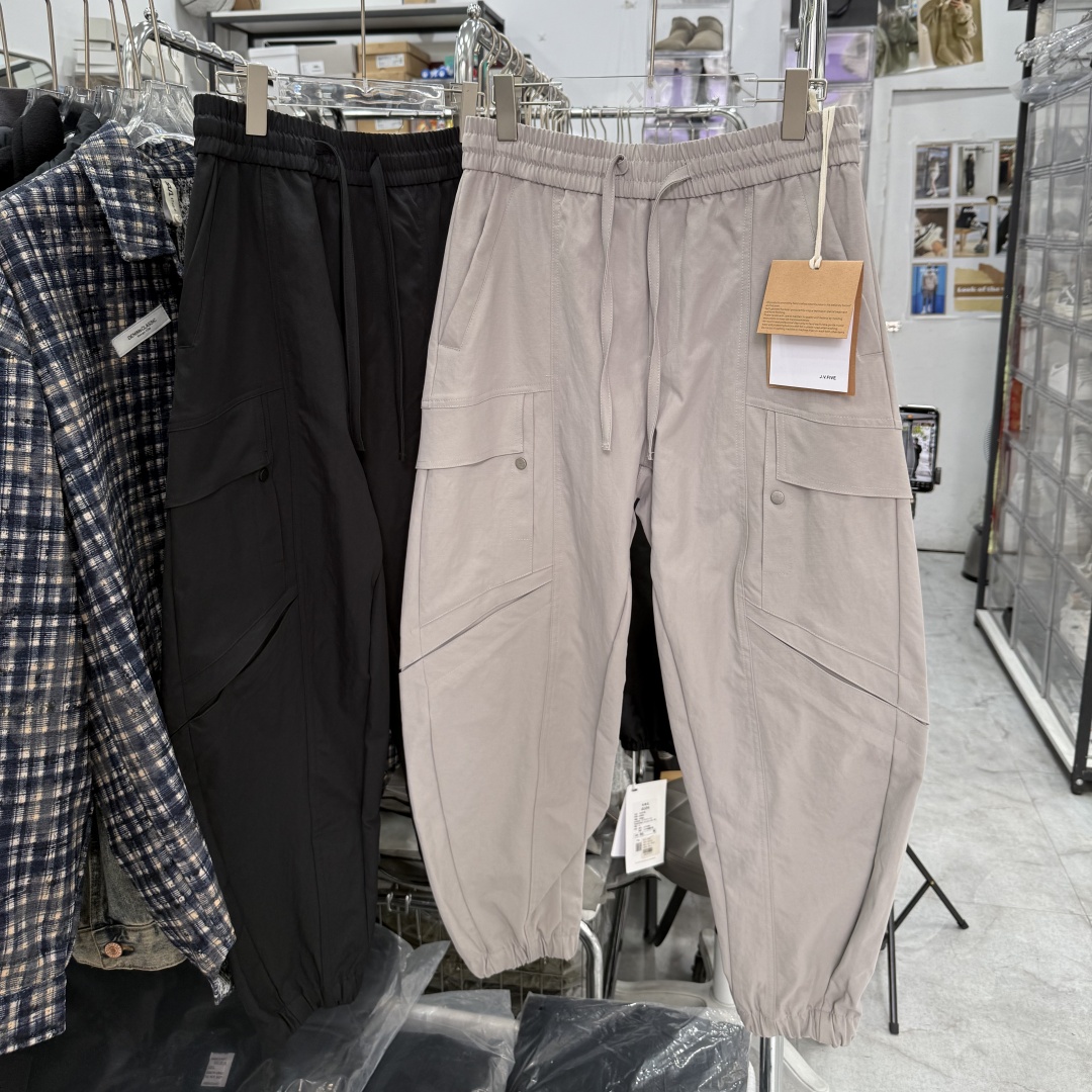 男士束脚灯笼裤秋款工装裤松紧腰休闲裤九分裤哈伦裤