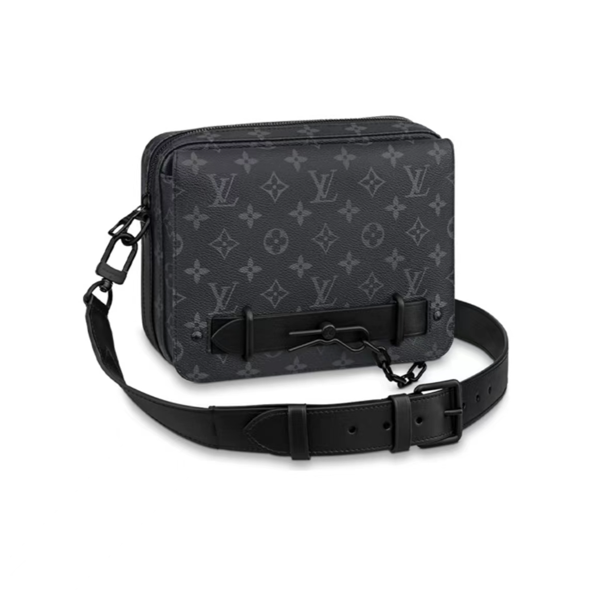 99新 LouisVuitton/路易威登 steamer黑老花邮差斜挎包