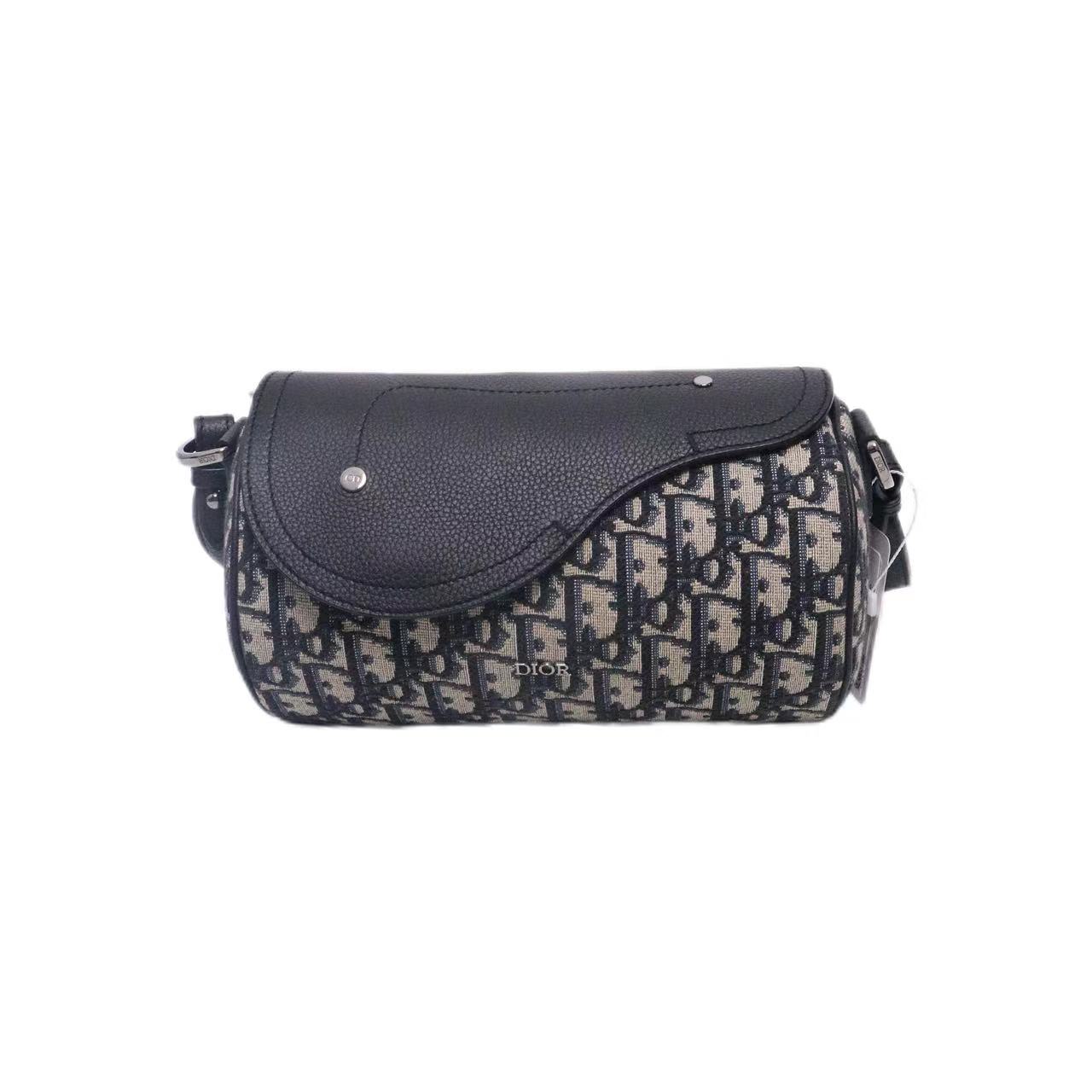 99新 DIOR/迪奥 新款马鞍圆筒包手提斜挎包