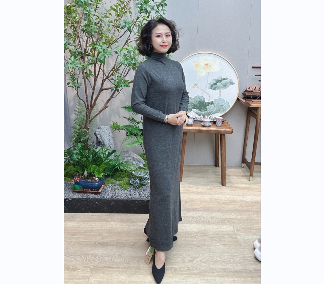 1件：女科技大纹 保暖 长裙5020