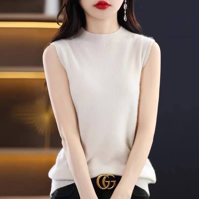 白家【富贵领】精致感极简风无袖坎肩上衣03-880