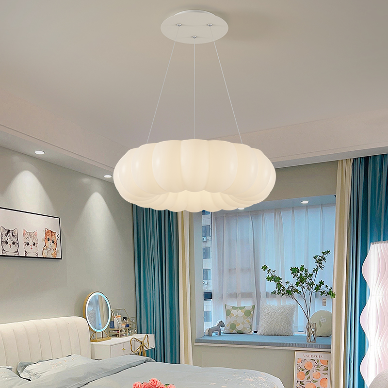 三只小鹿全光谱吊灯奶油风现代极简约餐厅儿童房间主卧室南瓜灯