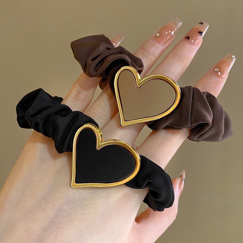 高级感爱心大肠发圈弹力皮筋ins风高颜值扎头发头绳新款丸子头绳