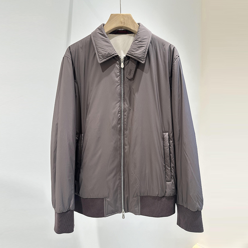 晶哥鱼鱼老钱风24秋冬轻奢商务绅士男装休闲翻领棉衣 24AW566