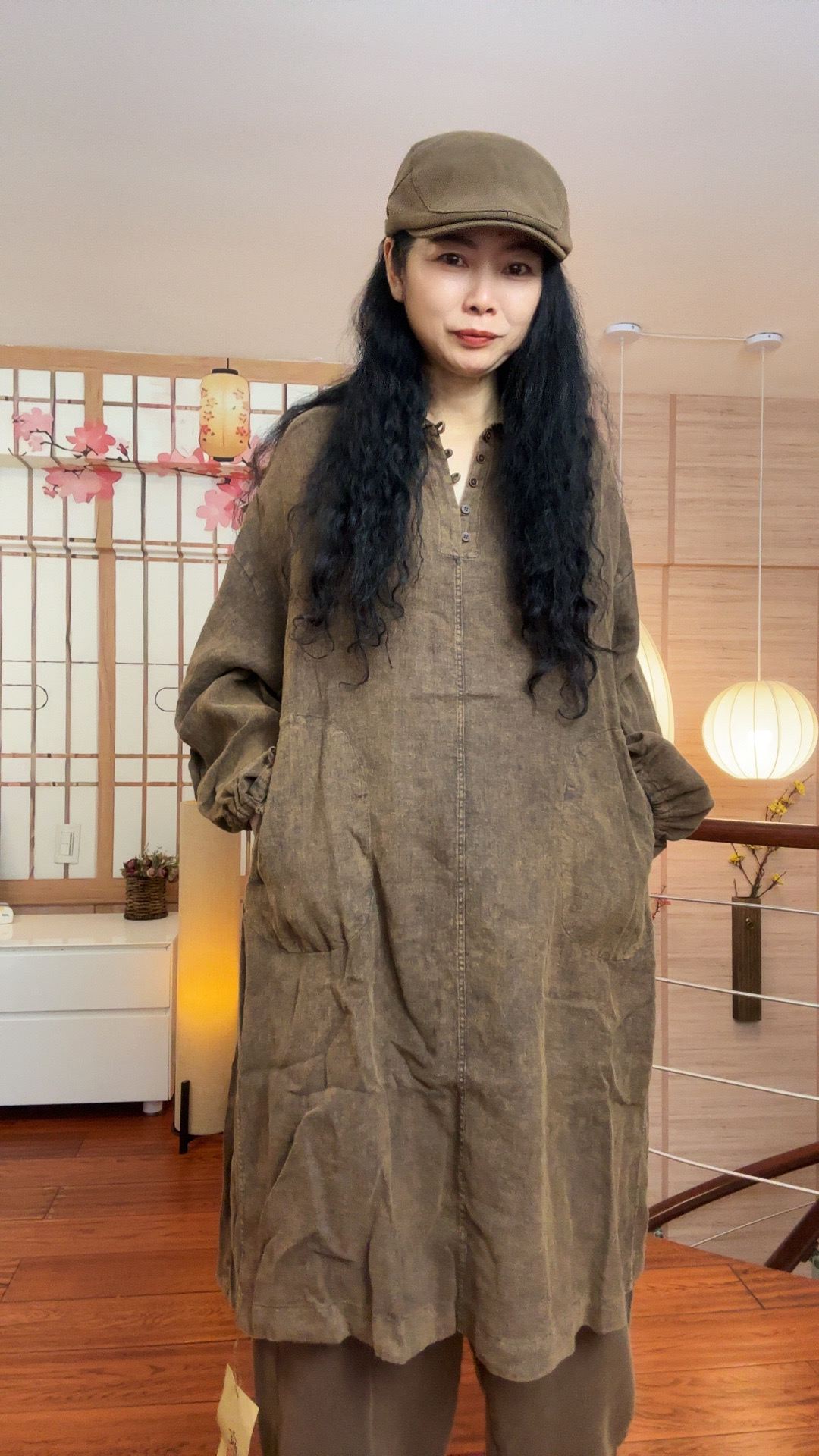 疯子08160亚麻连衣裙