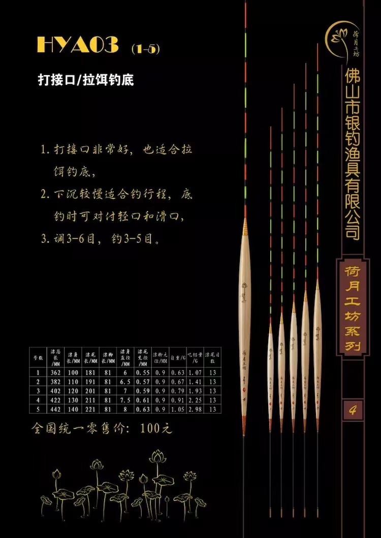 荷月工坊HYA03手工精作芦苇漂，打接口，拉饵钓底！