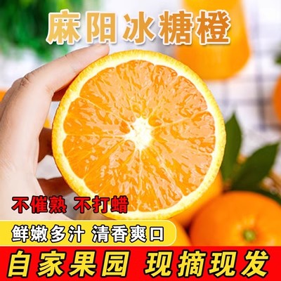 正宗麻阳冰糖橙新鲜水果3-9斤橙子当季果冻甜橙整箱手剥橙子包邮