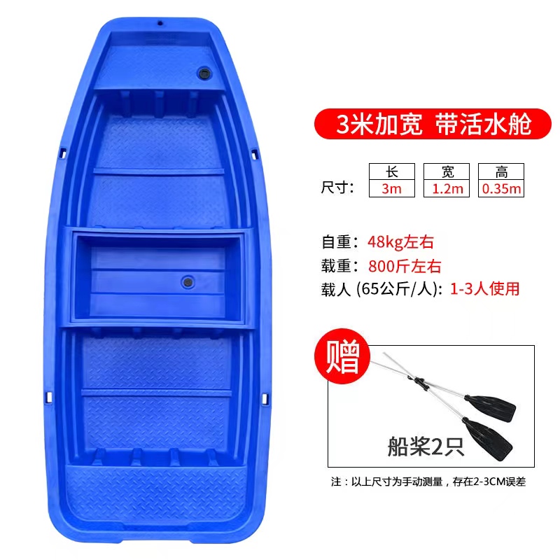 三米加宽渔船宽度1.2米高0.35米自重48公斤载重800斤