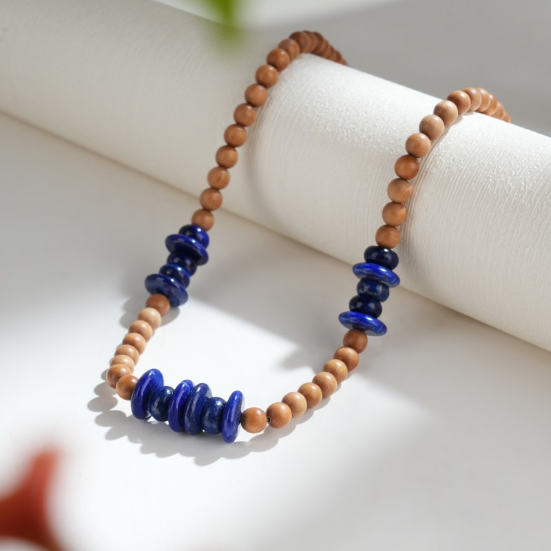 美伢【青衣】6mm老山檀香项链 LST356