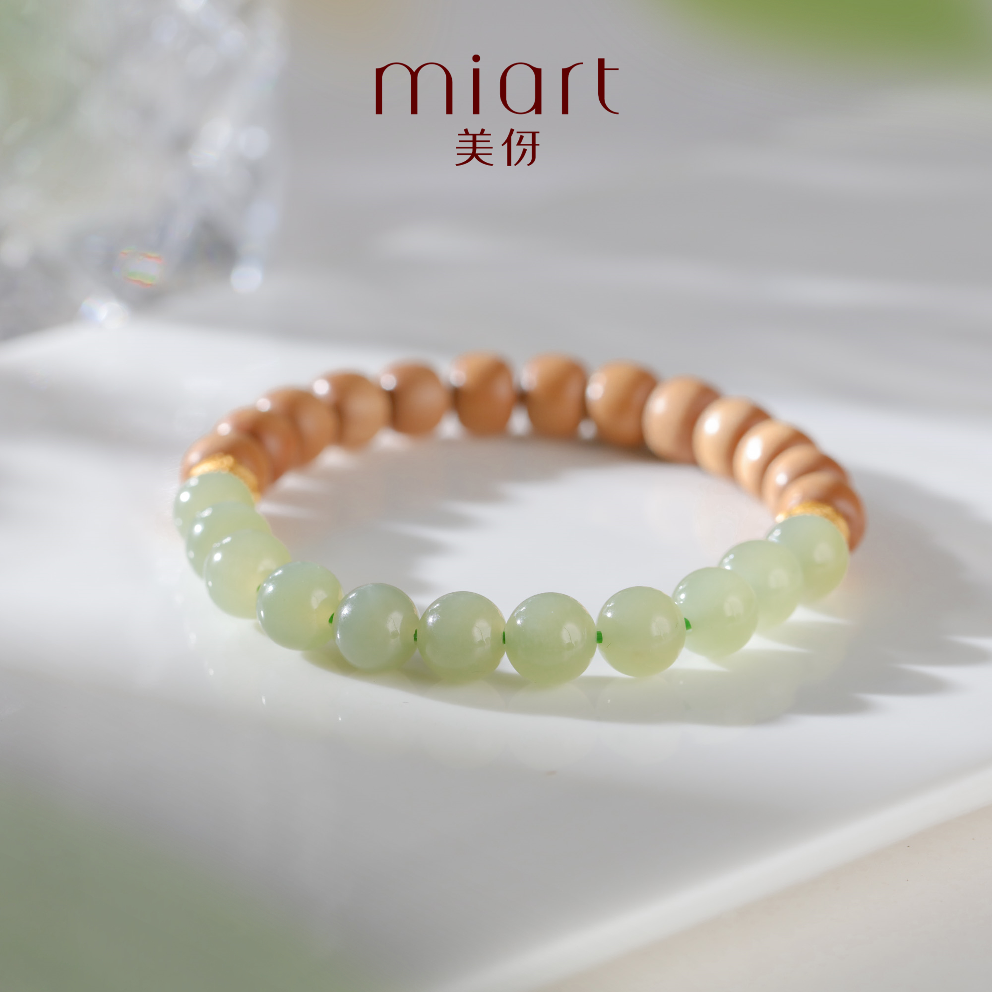 美伢8mm老山檀香单圈手串【青霭】LS62409003