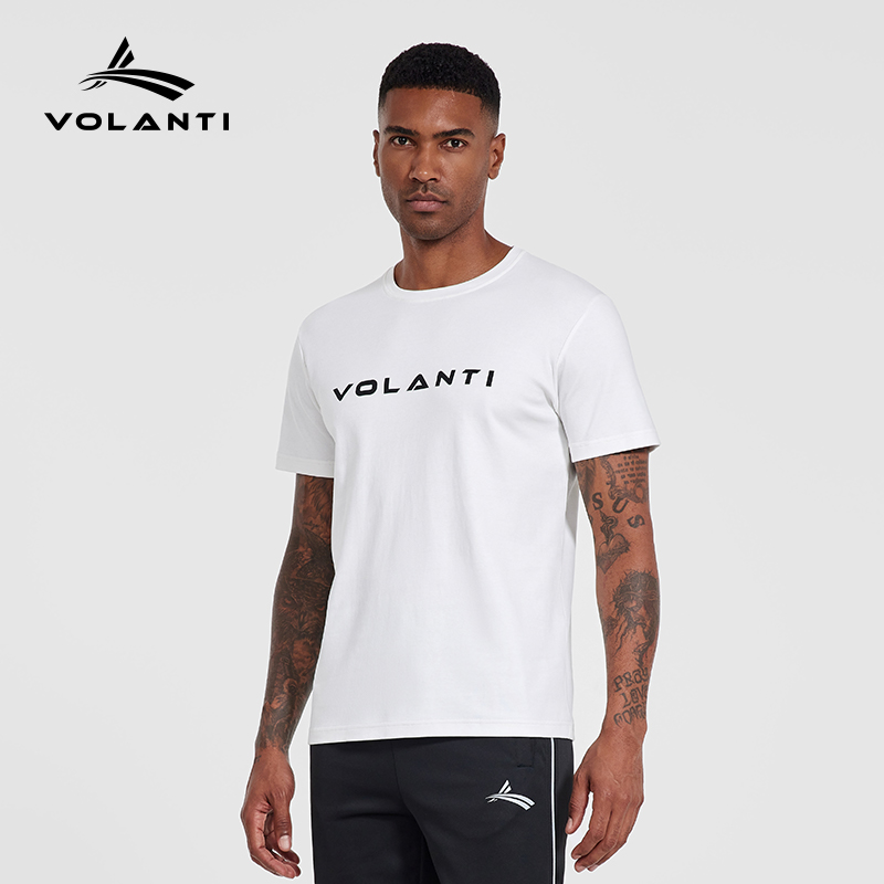 Volanti沃兰迪速干男子田径系列印花T恤运动t恤短袖夏季男士跑步