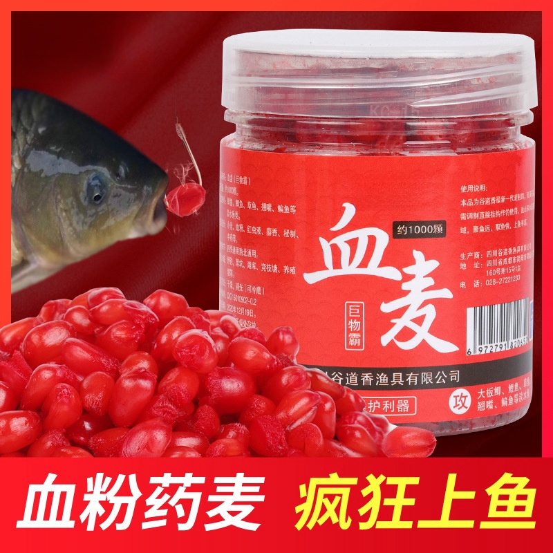 【拍1发2】钓鱼血麦粒红虫麦粒饵料四季通用垂钓鲫鲤草鳊草鱼饵