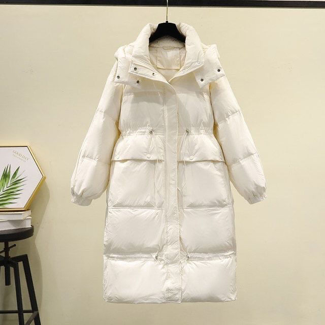 【小扬哥推荐】羽绒服白鸭绒女中长款2023新款收腰韩版加厚100-15