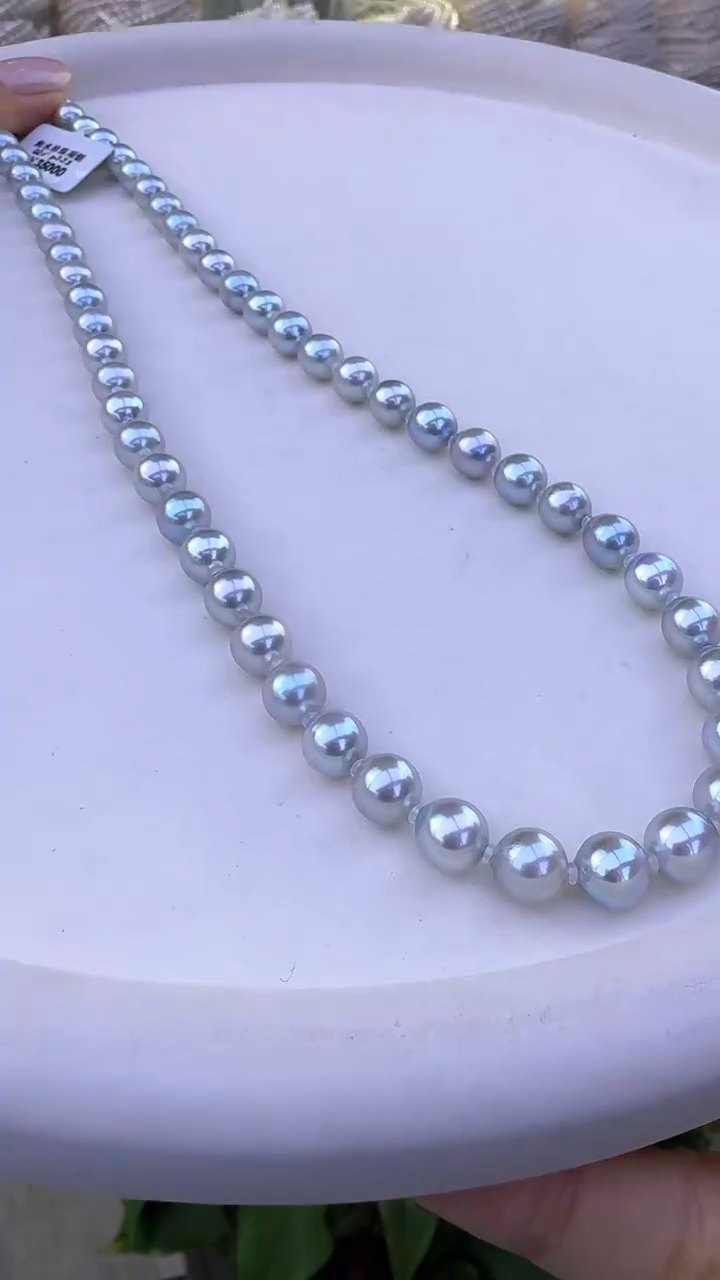 【闪购商品】海水珍珠项圈未镶嵌海水真多麻7-8mm