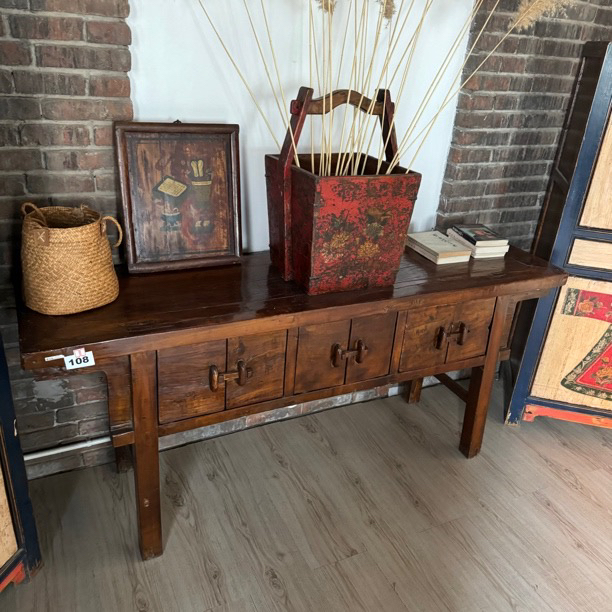 （2厅）老边几  彩绘条桌