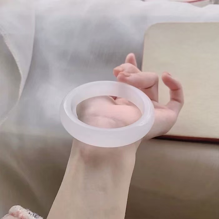 天然金丝玉石英质玉天山翠白月光年轻百搭款多样性发货拍一发一