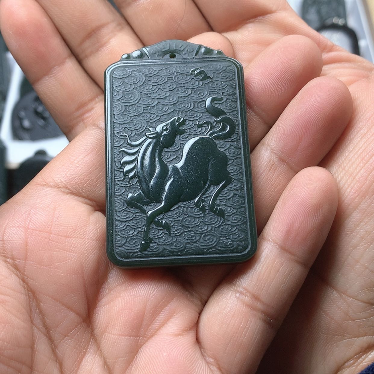 【闪购商品】和田玉（青玉）吊坠(不含链)未镶嵌追*