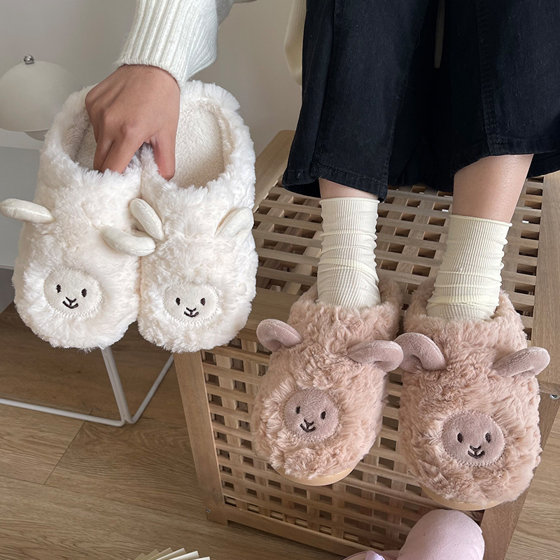 《雅思店》棉拖鞋女可爱卡通少女心冬季室内居家软底毛绒情侣宿舍