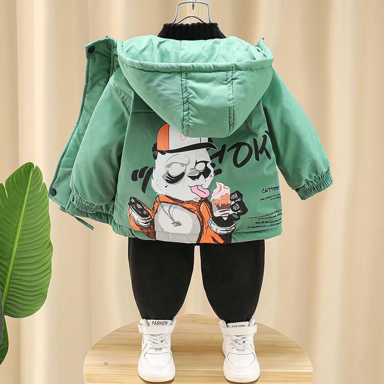 【小扬哥推荐】男童外套秋冬装2023新款洋气宝宝冬季帅气加绒上衣