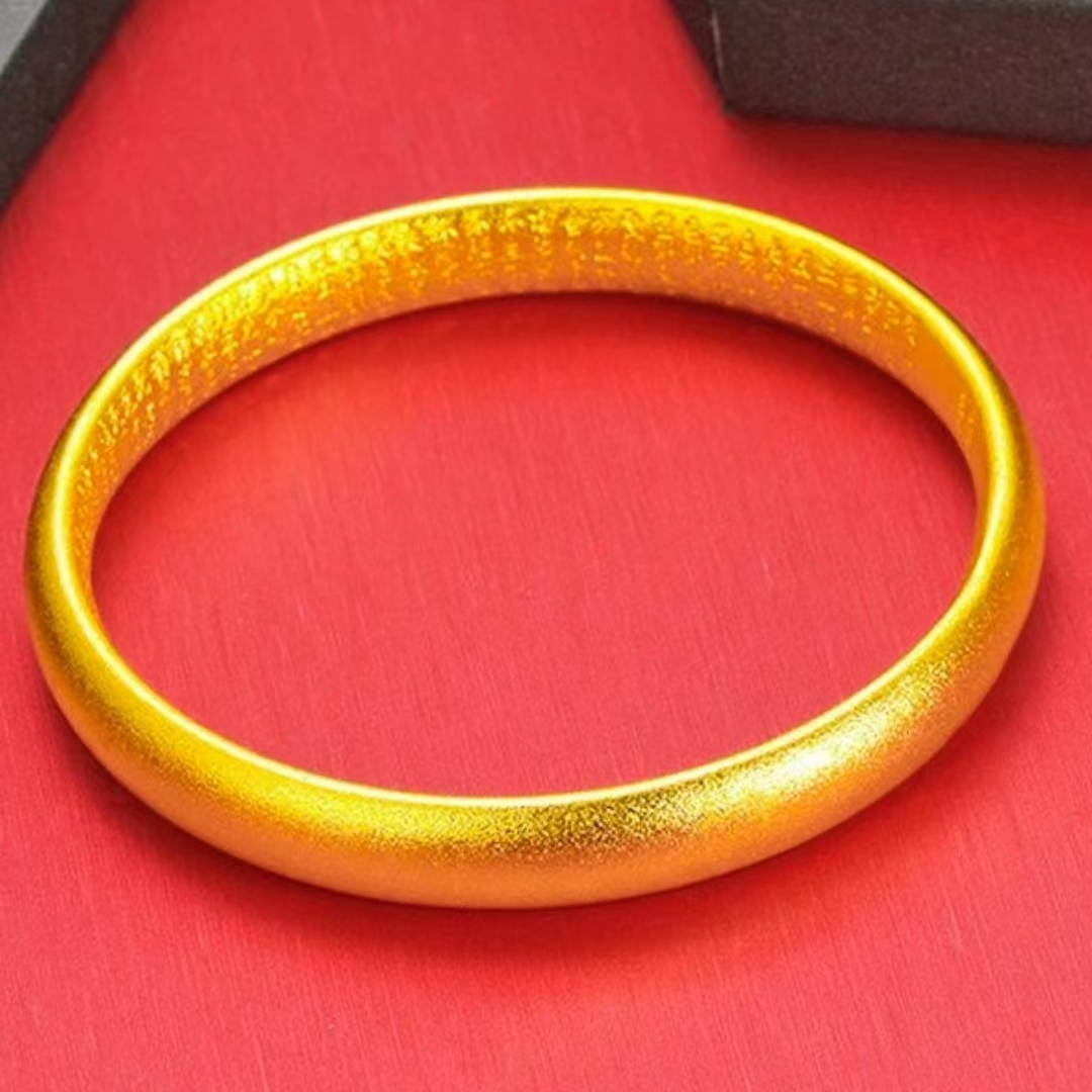 合金手镯 2024新款合金 古法素圈 时尚女款 实心磨砂精美不掉色