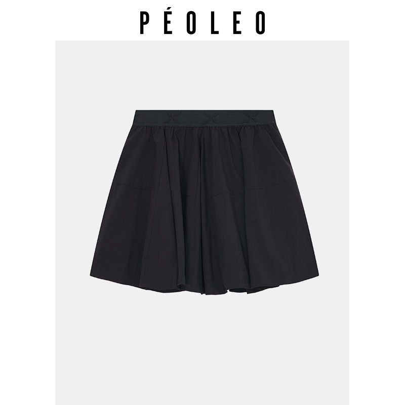 【诗语专属】PM2215215黑色半身裙舒适百搭简约梭织女士春夏半身裙