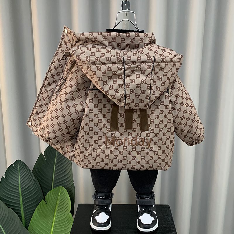 雅鹿儿童男童棉服冬季外套2022新款加绒加厚上衣炸街休闲保暖冬装