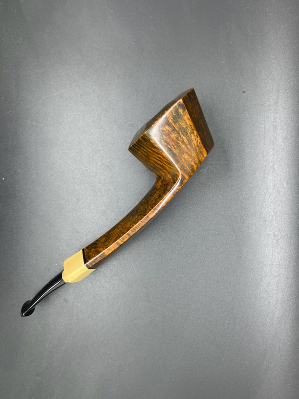 梦垚石楠木烟斗手工直柄八角宽背男士烟具