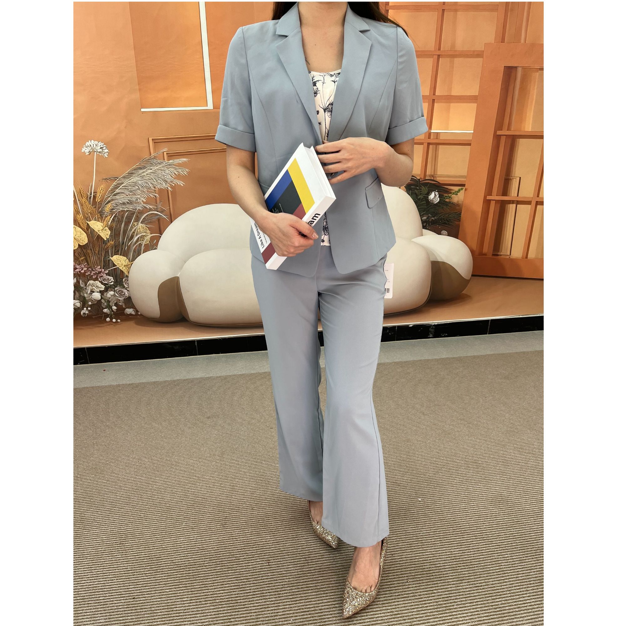 B5T-2032经典夏季百搭西服套装气质职业通勤修身休闲女士