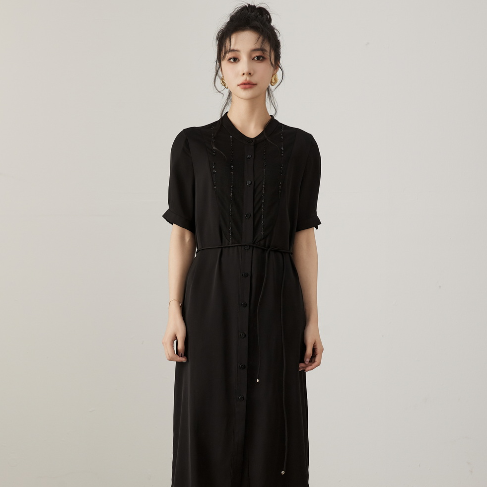 93桑蚕丝轻奢时尚休闲女装真丝连衣裙 |6021
