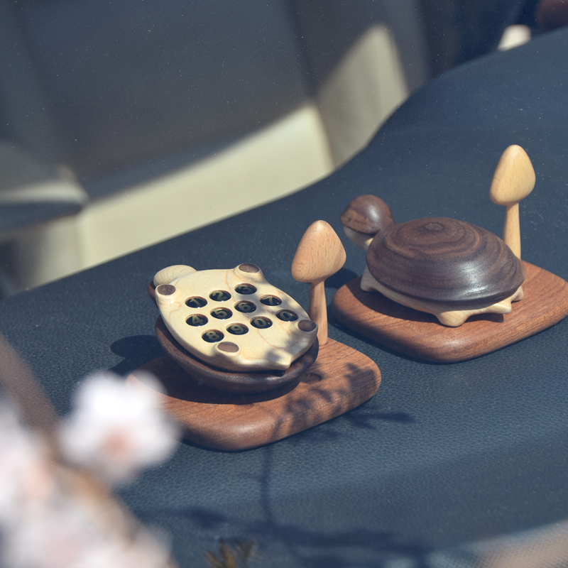 乌龟慢慢【慕物】乌龟可爱纯实木挪车牌可隐藏号码临时停车牌