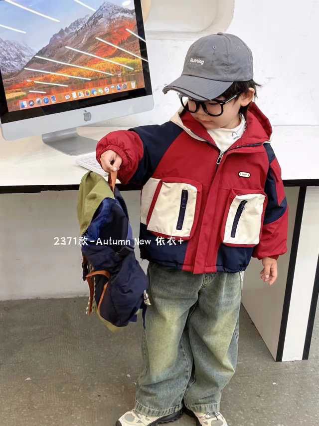 熙贝童品冬季新款加绒加棉外套棉服羽绒服